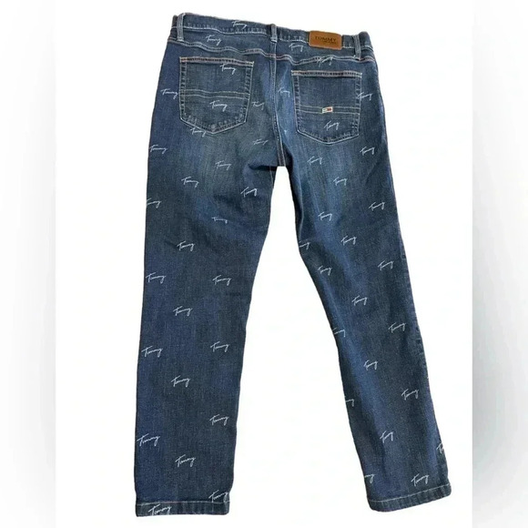 Tommy Hilfiger Logo Printed Jeans Size 36 - Picture 5 of 13